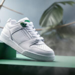 kids junior sport sneaker shoes banner for footwear commercials and retail offers as wide poster with copyspace area - generative ai